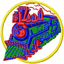 Trains Embroidery Design 4